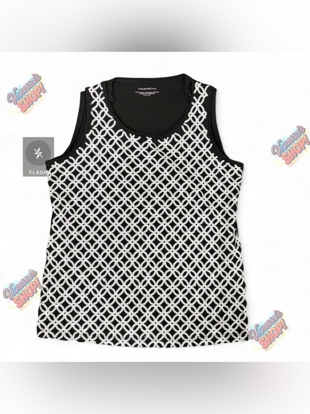 Charter Club Sleeveless Sequin Blouse!